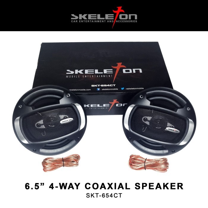 SKELETON SPEAKER COAXIAL - 6.5 - SKT 654CT - HITAM