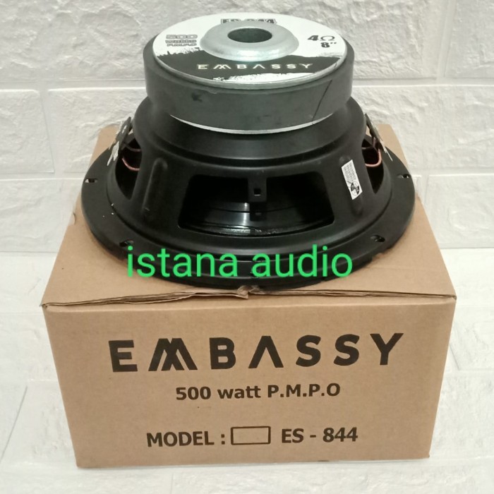 SUBWOOFER 8 INCH EMBASSY ES-844 DOUBLE COIL EMBASSY 8" ES 844 500WATT