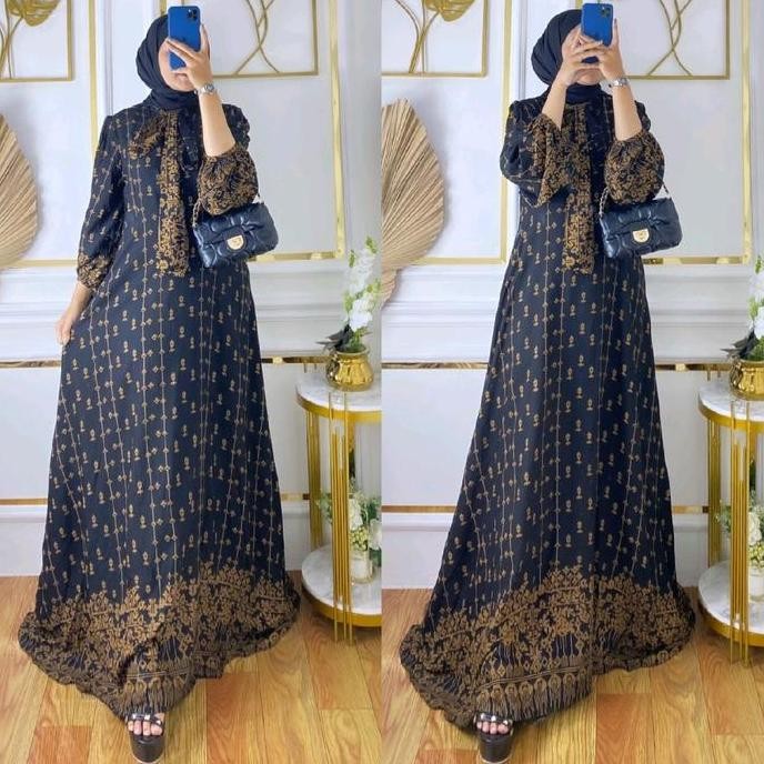 gamis wanita muslim rayon shalma Dress Baju Terlaris