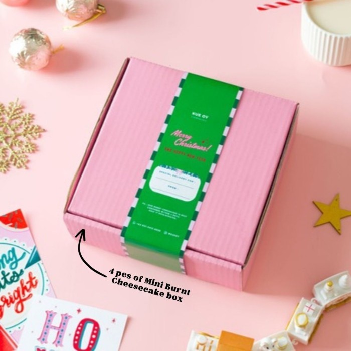 

PROMO !!! SALE TERLARIS CHRISTMAS HAMPERS NATAL - MINI BURNT CHEESECAKE LOTUS NUTELLA TOPPING READY