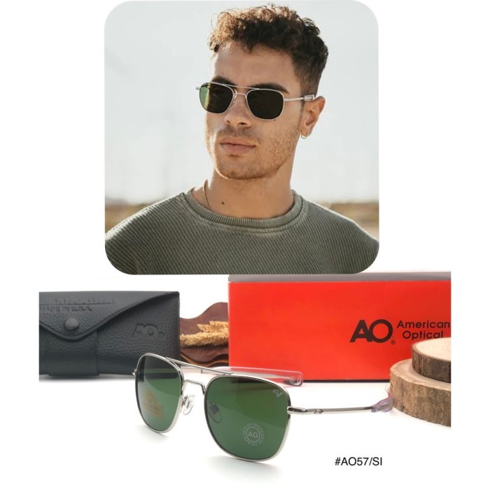 Kacamata AMERICAN OPTICAL AO SIZE 57 Pilot Aviator SI