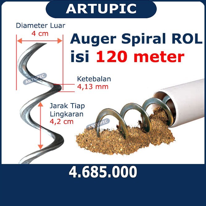 TERBARU Auger 120 meter Spiral ROL - Tempat Makan Pakan Otomatis Ayam Feed Line