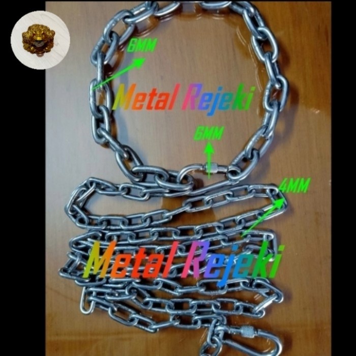 Rantai Anjing Ras Besar Stainless 304 1Set