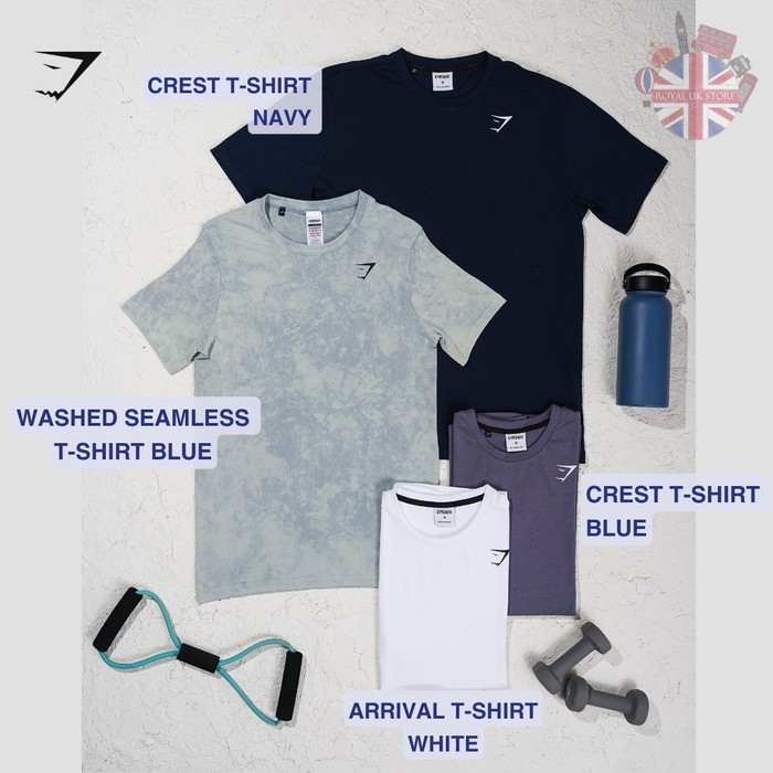 PROMO  SALE TERLARIS GYMSHARK MEN T-SHIRT/KAOS/CAP/TOPI [100% ORIGINAL UK] READY