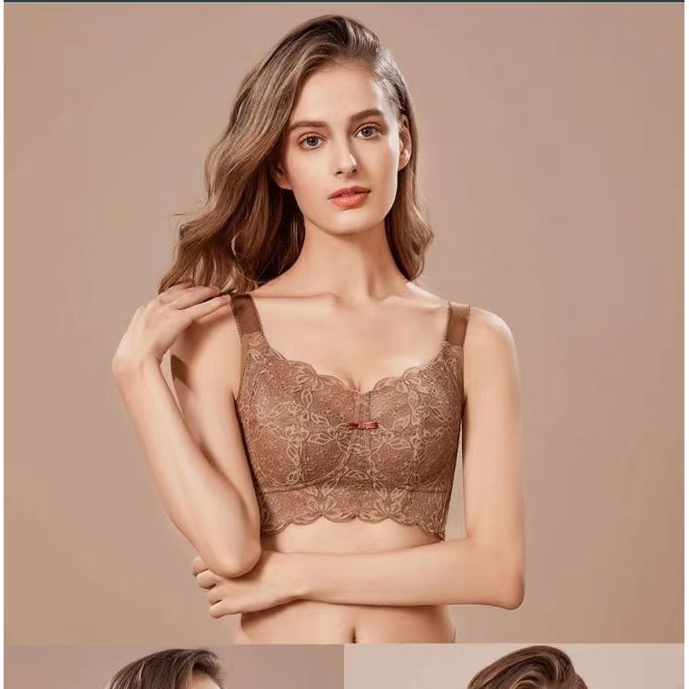 Bra Push-up Anti-sagging Tanpa Spons Tanpa Kawat Cup Penuh Ultra-tipis