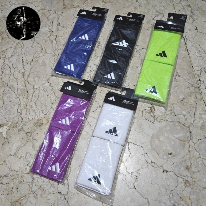 TERBARU WRISTBAND TENIS ADIDAS DOUBLEWIDE ANEKA WARNA ORIGINAL PACKING AMAN