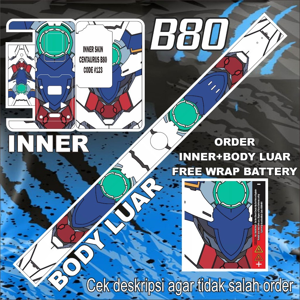 

Premium Cut - Stiker B80 123 Garskin Stiker / Case Custom Terlaris 2PCS/ Fullbody