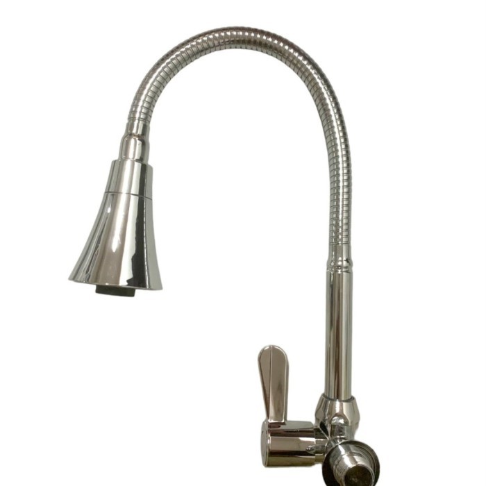 Kran sink flexible terompet stainless / Kran sink flexible tembok