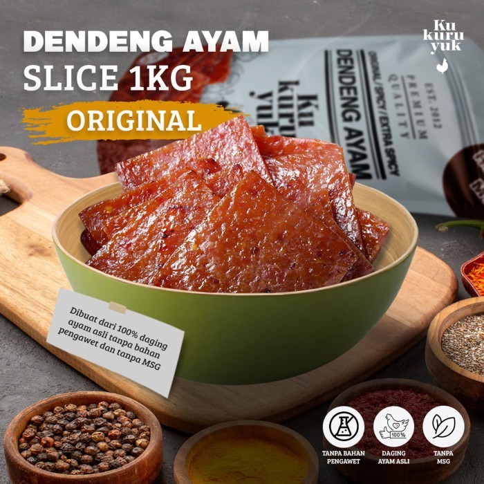 

[PREMIUM] Rasa Honey / Original - 1 Kilogram - Dendeng Ayam Kukuruyuk