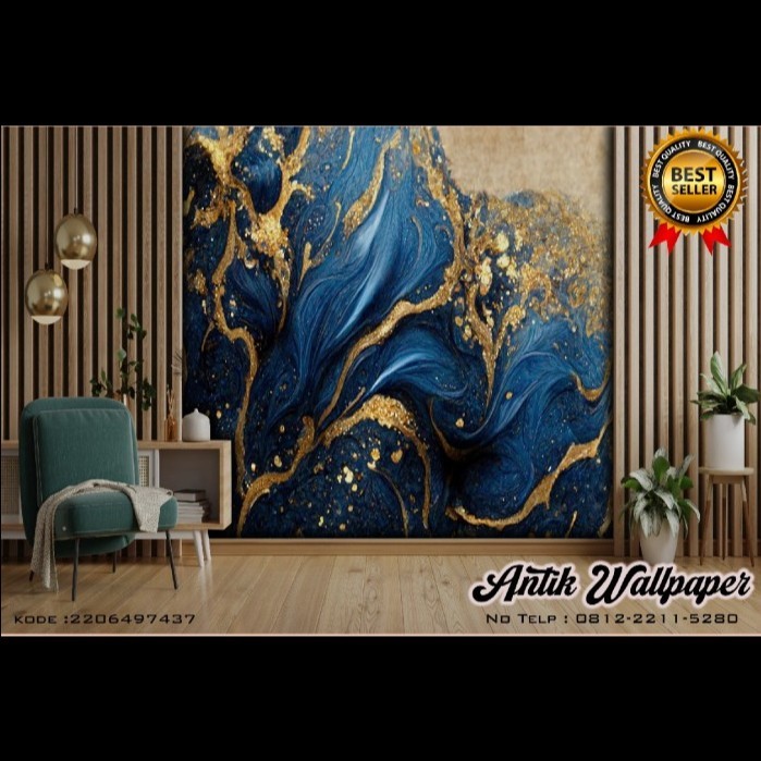Wallpaper Custom 3D Motif Marmer A - Wallpaper Abstrak - Wallsticker Terlaris