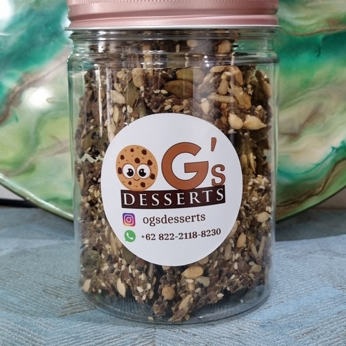 

Ready Stock Multiseeds Crackers Healthy, Vegan, Gluten Free, Salty Cod