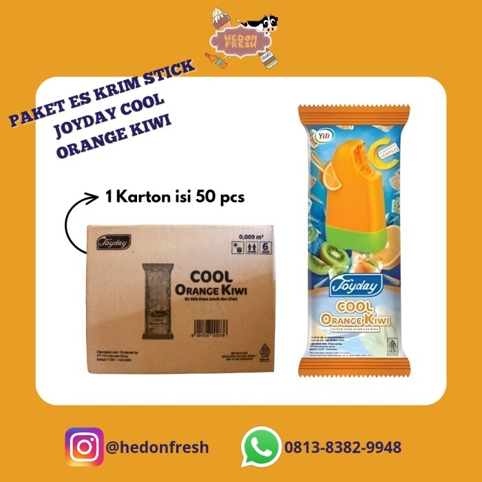 

Ready Stock Paket Es Krim Stick Joyday Cool Orange Kiwi Packing Aman