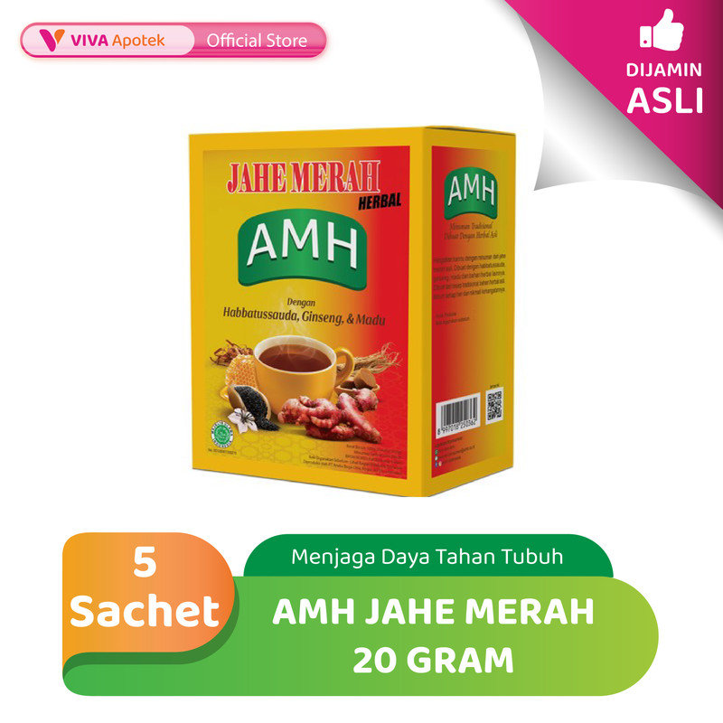 

AMH Jahe Merah untuk Menjaga Daya Tahan Tubuh 20 Gram (5 Sachet)