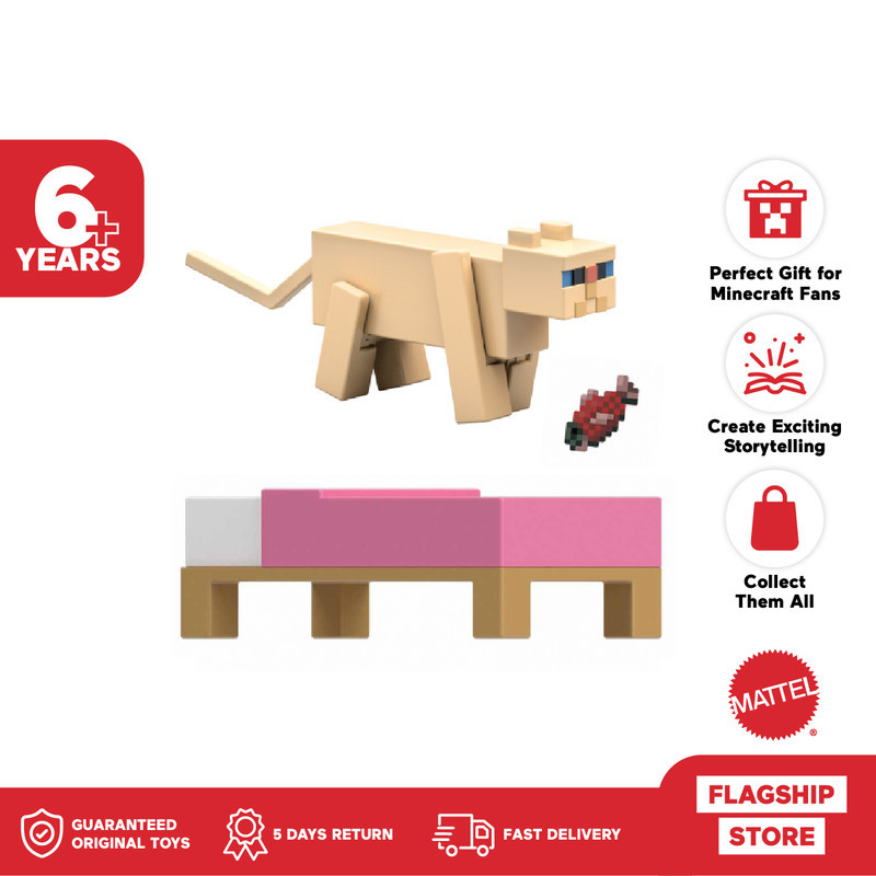 Minecraft Persian Cat Figure - Mainan Action Figure