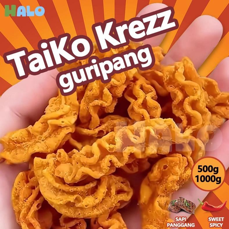

jy-56 COD Taiko Krezz 500g/1000g,camilan/makanankembung/ puffed, citarasa baik, renyah dan lezatmakanan puffed daribahan baku berkualitas,renyah dan tidakterlupakan Premium