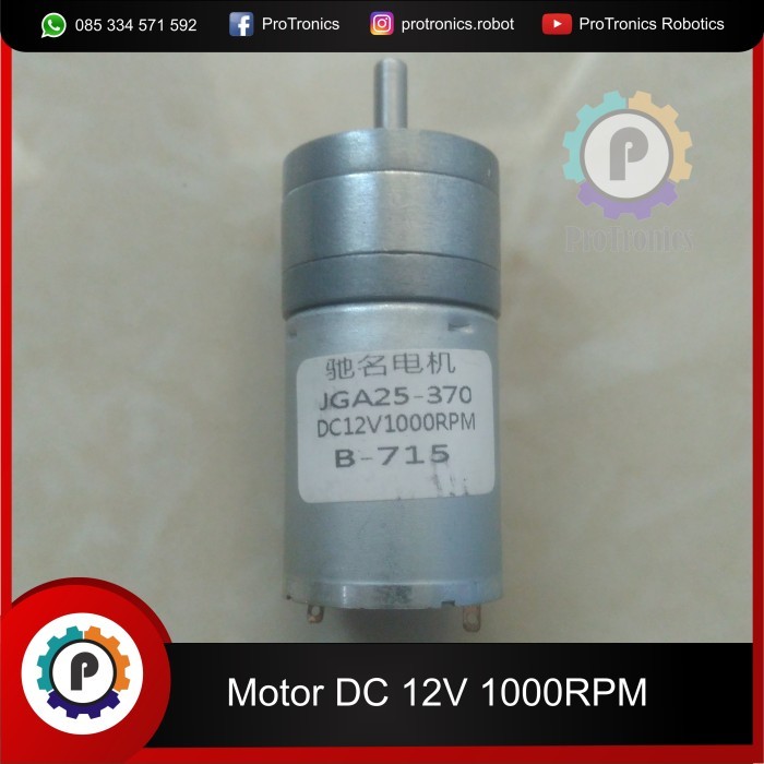 TERBARU - Motor DC Gearbox 12v 1000RPM JGA25