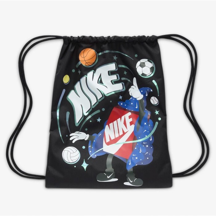 TERBARU (100% ORIGINAL) Nike Kids' Drawstring Bag Gymsack Black Backpack PROMO