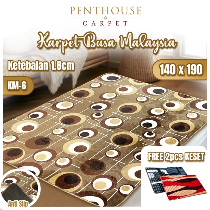 PENTHOUSE Karpet Busa Malaysia 190 x 140 Halus Lembut Tebal