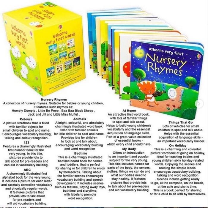 

Usborne My Very First Words - ted Books - Buku edukasi anak inggris english kids reading