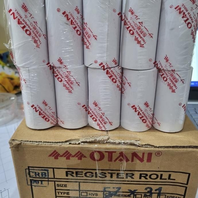 

Kertas thermal Otani 57x31mm coreless harga per dus isi 100 roll L82BJ