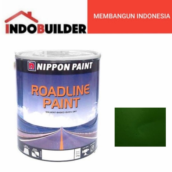 TERBARU NIPPON ROADLINE PAINT 5 KG HIJAU GREEN / CAT MARKA JALAN