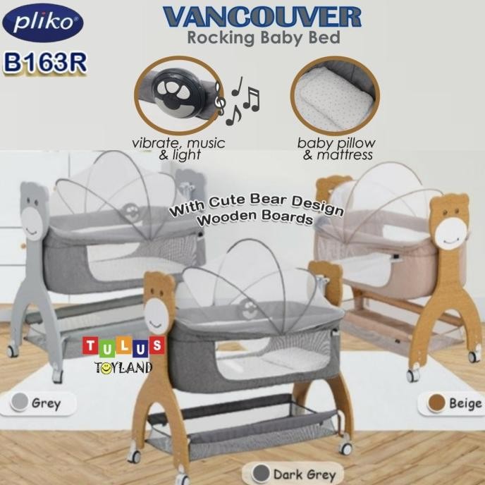 Box Bayi Pliko Vancouver Rocking Baby Bed Music Light Ayunan Bassinet TAC