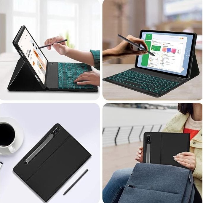SAMSUNG GALAXY TAB S9 FE 11" 10.9 INCH 2023 LED KEYBOARD BLUETOOTH BACKLIGHT CASE COVER CASING MOUSE