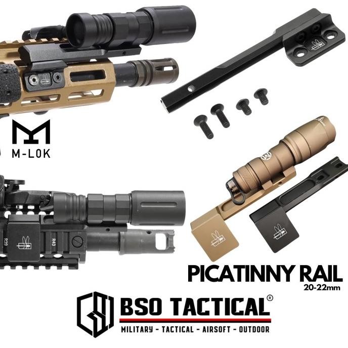 HSP Thorntail Flashlight Mount Picatiiny Rail MLOK CNC for M300 M600