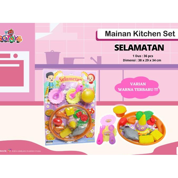 Mainan Anak Edu Perempuan Masak Masakan Nasi Tumpeng Kuning Selamatan