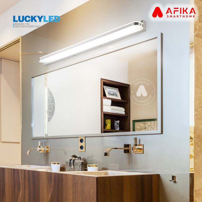 Lampu LED Cermin Kamar Mandi Tempel Dinding Panjang Stainless Steel