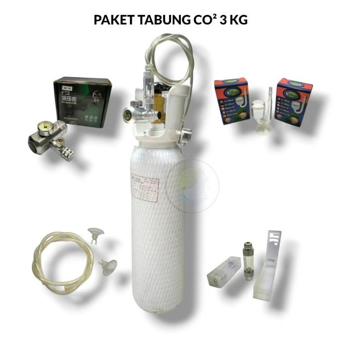 Diskon Paket Tabung Co2 Aquascape 5Kg & 3Kg Fullset Reg Mufan