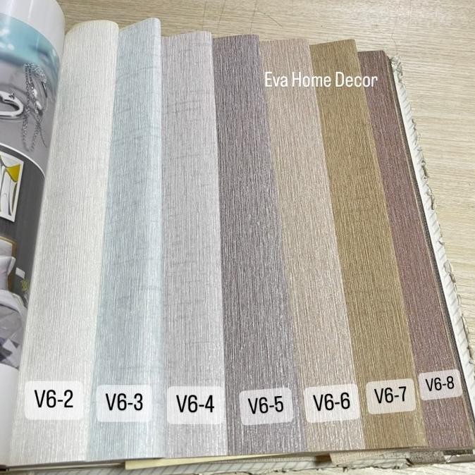 Wallpaper Dinding Peremium Vinyl Polos Bertekstur Ruang Tamu Rapat