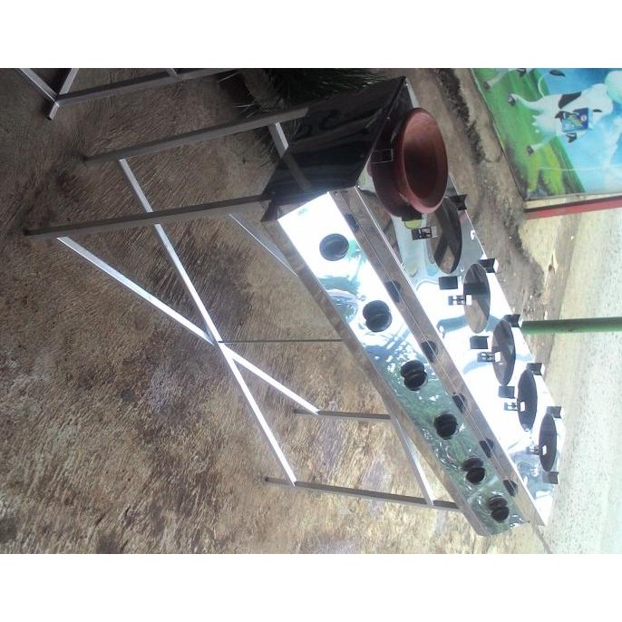 {{{{}}] kompor gas serabi / surabi 6 tungku stainless