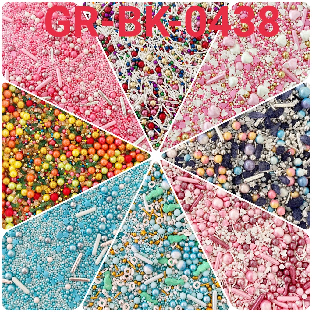 

GR-BK-0438 Sprinkles springkel 30gr pink biru hijau kuning merah ungu (SPRINKLES)