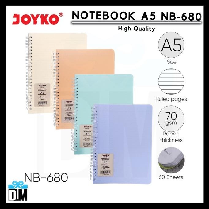 

:<:<:<:<] Notebook Pastel A5 Buku Diary Ring Book Catatan Agenda Bergaris Joyko