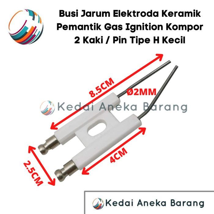Busi Jarum Elektroda Pemantik Gas Kompor Burner Oven 2 Pin Kaki Kecil