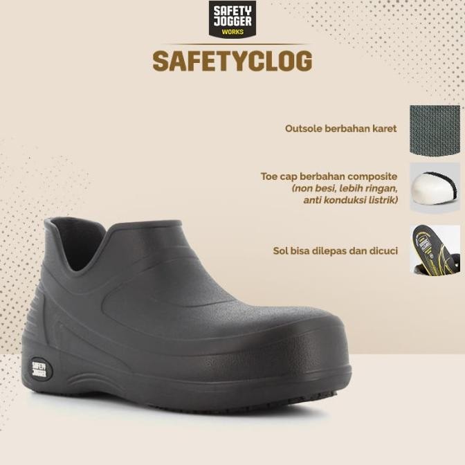 Sepatu Safety Jogger Safetyclog / Safety Shoes Chef Dapur Anti Slip