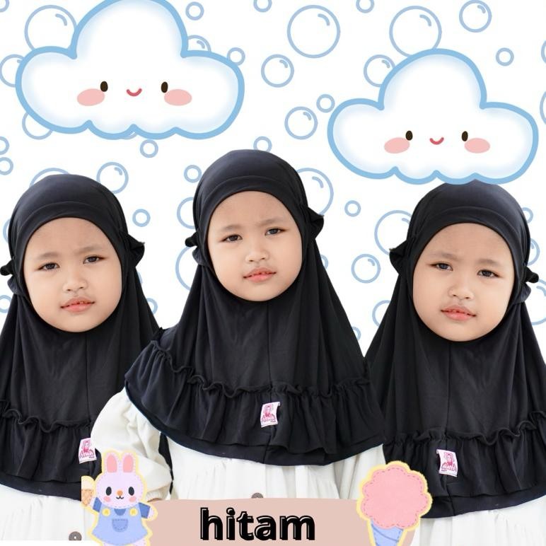 Diskon Hijab Anak Tali Karet Jilbab Bergo Alifa Tali Karet Cod