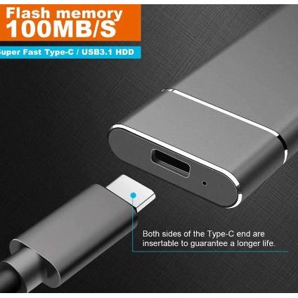 USB 3.1 2TB SSD EXTERNAL MOBILE HARD DRIVE PORTABLE HIGH SPEED
