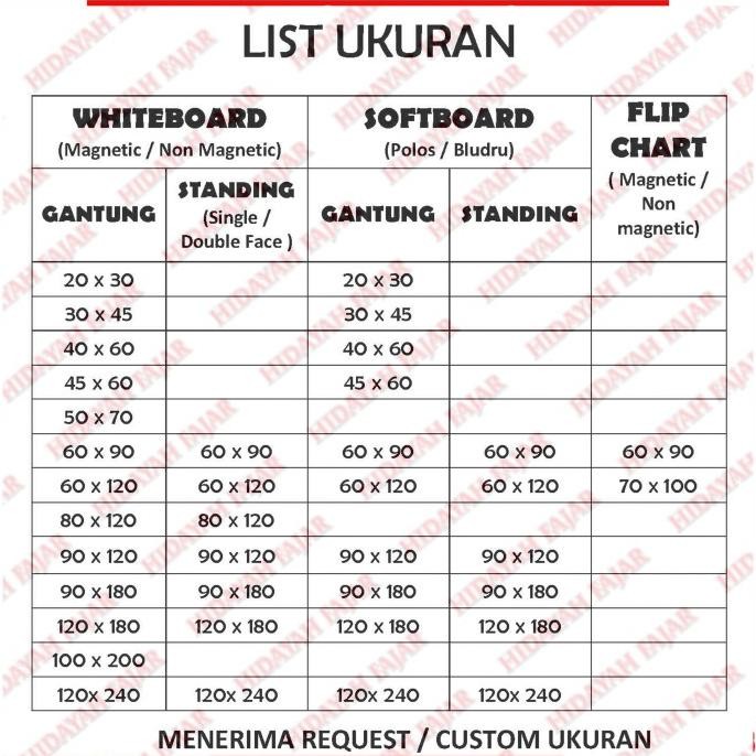 

papan tulis standing - whiteboard magnet 120 x 240 TL