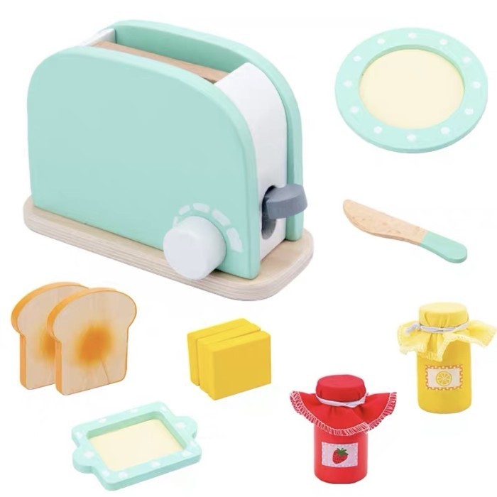 Cucinino Toaster mainan roti panggang mainan anak mainan edukasi masak