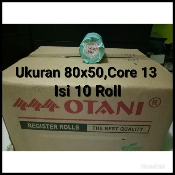 

Terlaris Kertas Struk Thermal Isi 10Roll 80X50, Core 13 Merk Otani Good Quality