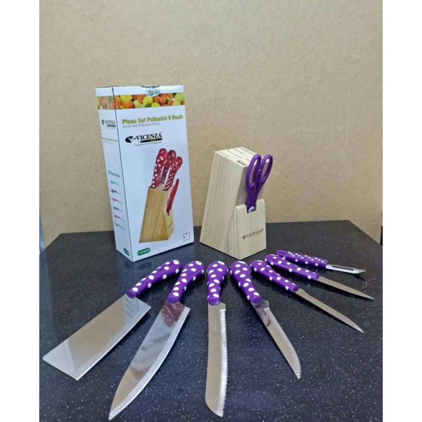 TKS - PISAU SET VICENZA V918KP / PISAU SET POLKADOT VICENZA