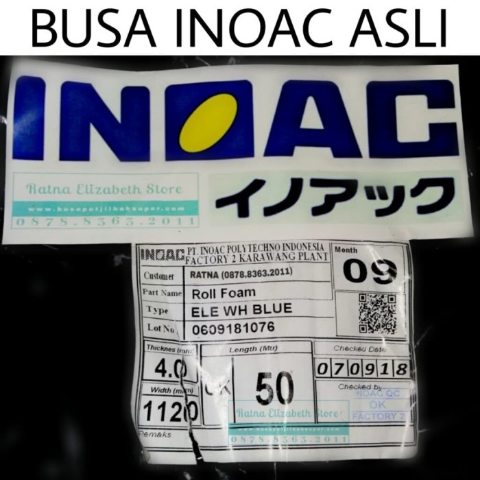 BUSA PET JILBAB TEBAL 4 MM KUALITAS SUPER MERK INOAC (ROLLAN)