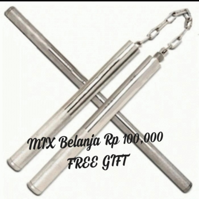 Nunchaku double stick besi dobel stik  pentungan ruyung