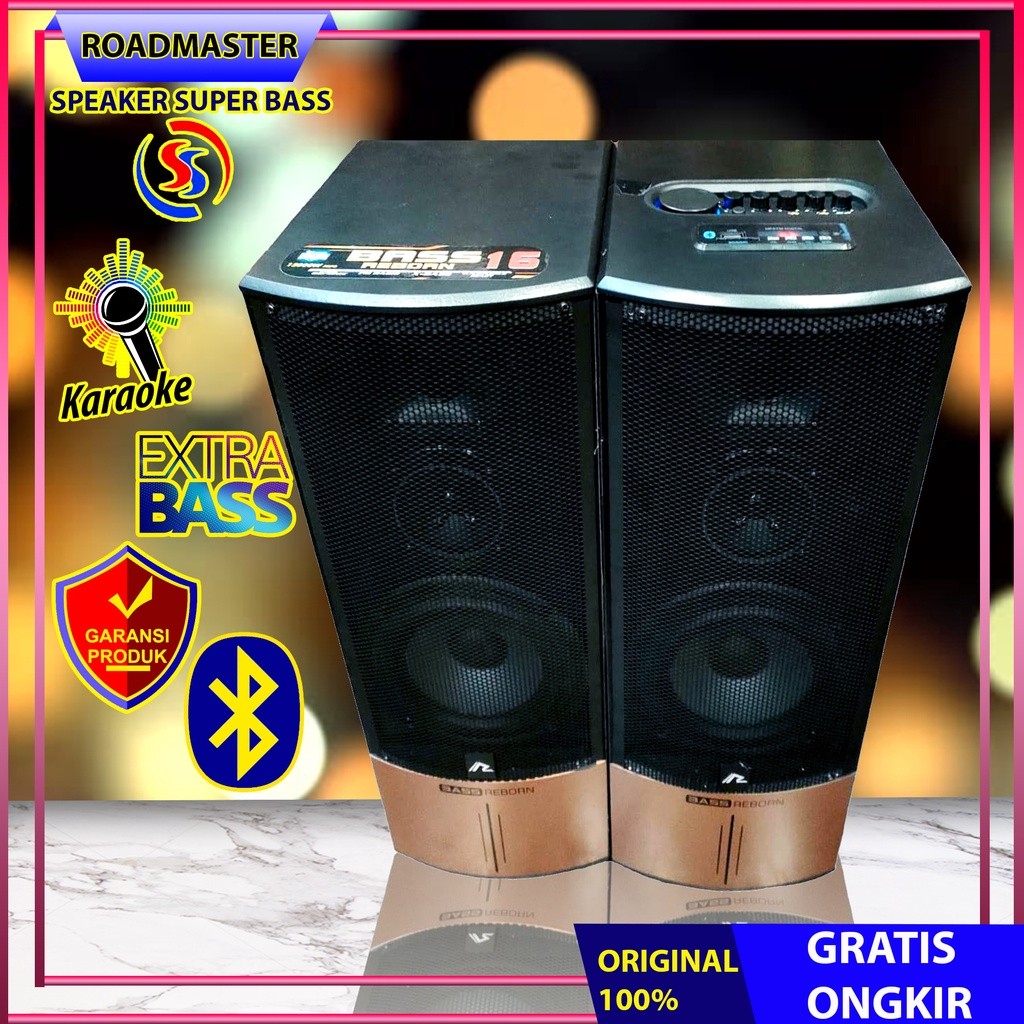 SPEAKER AKTIF ROADMASTER BLUETOOTH BASS 16 REBORN KARAOKE