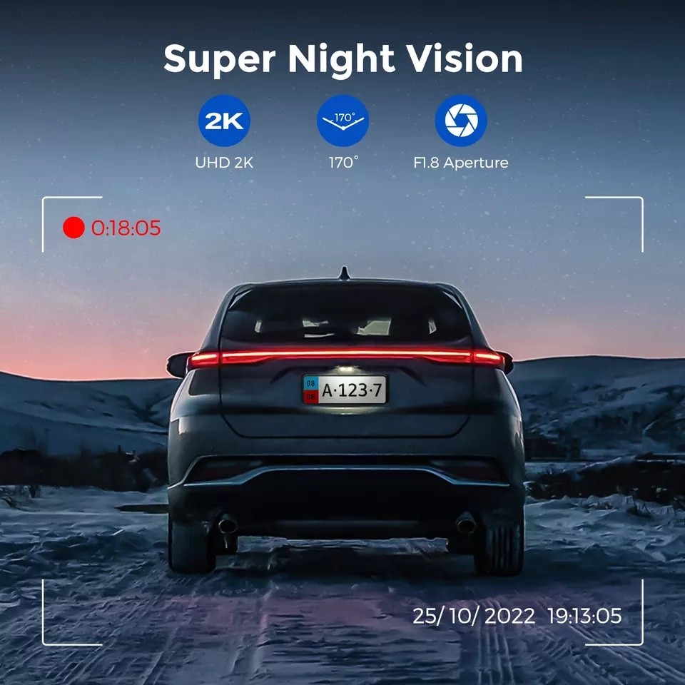 AZDOME M27 2K 1440P M27S 1080P WiFi GPS Parking Monitor Dash Camera