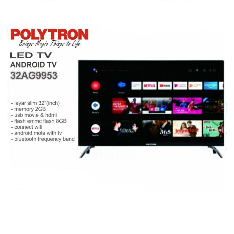 TV ANDROID POLYTRON 32INCH PLD 32AG9953 / PLD-32AG5959