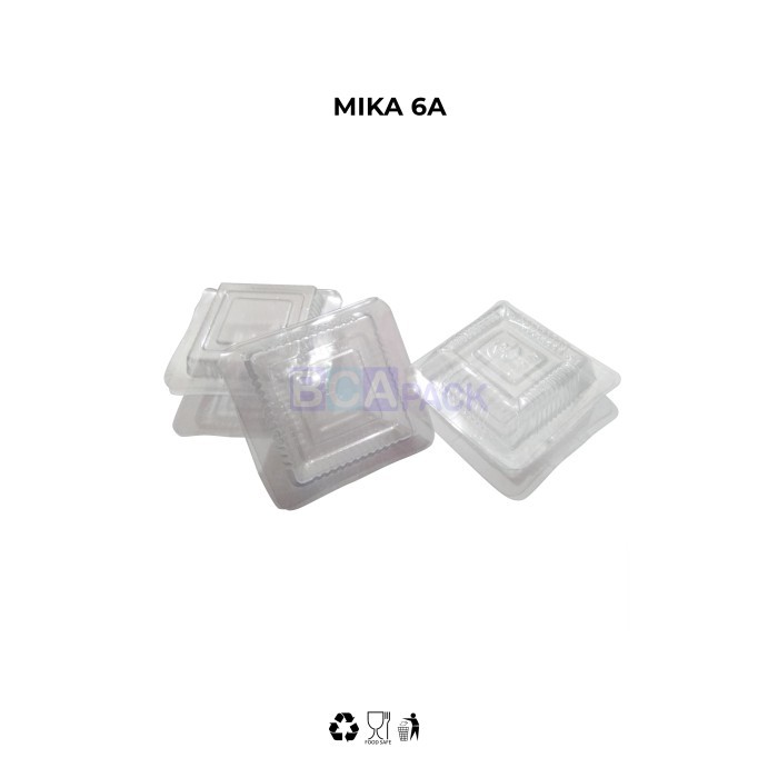 Mika 6A - Mika Plastik Kemasan Kue Dan Makanan Ukuran 6A - Isi 100Pcs