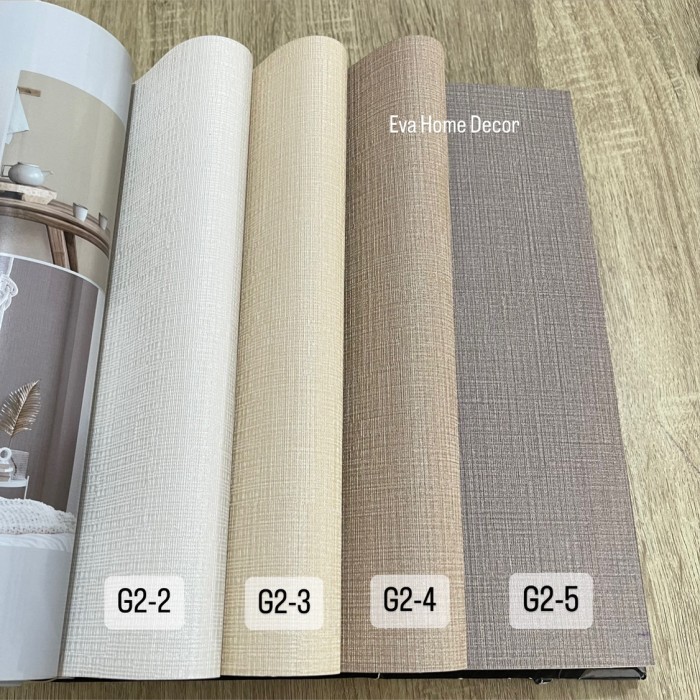 Wallpaper Dinding Premium Polos Bertekstur Untuk Kamar, Hotel, Rumah